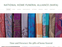 Tablet Screenshot of homefuneralalliance.org